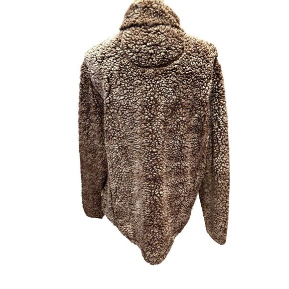 Simply Southern Women's Sherpa Pullover Jacket Brown Size L Standard Casual Zip - Picture 10 of 11